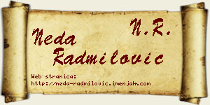 Neda Radmilović vizit kartica